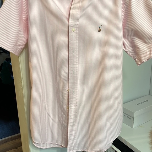 Ralph Lauren Classic fit striped pink shirt size M - Picture 4 of 10
